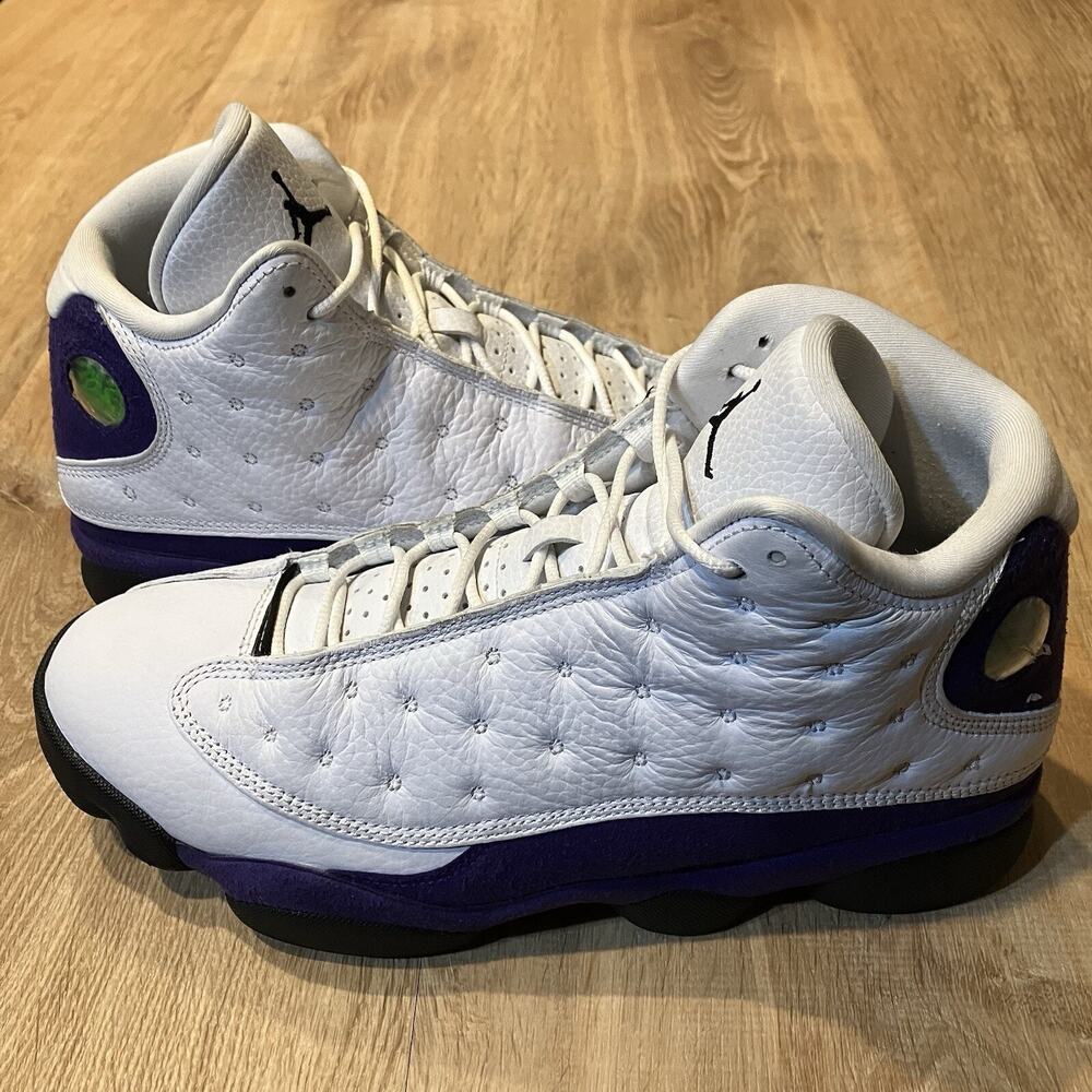 Nike Air Jordan 13 Retro Lakers Kobe Purple White CLEAN 414571-106 Men Size 10.5